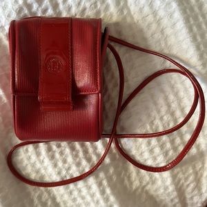 FENDI leather red bag.